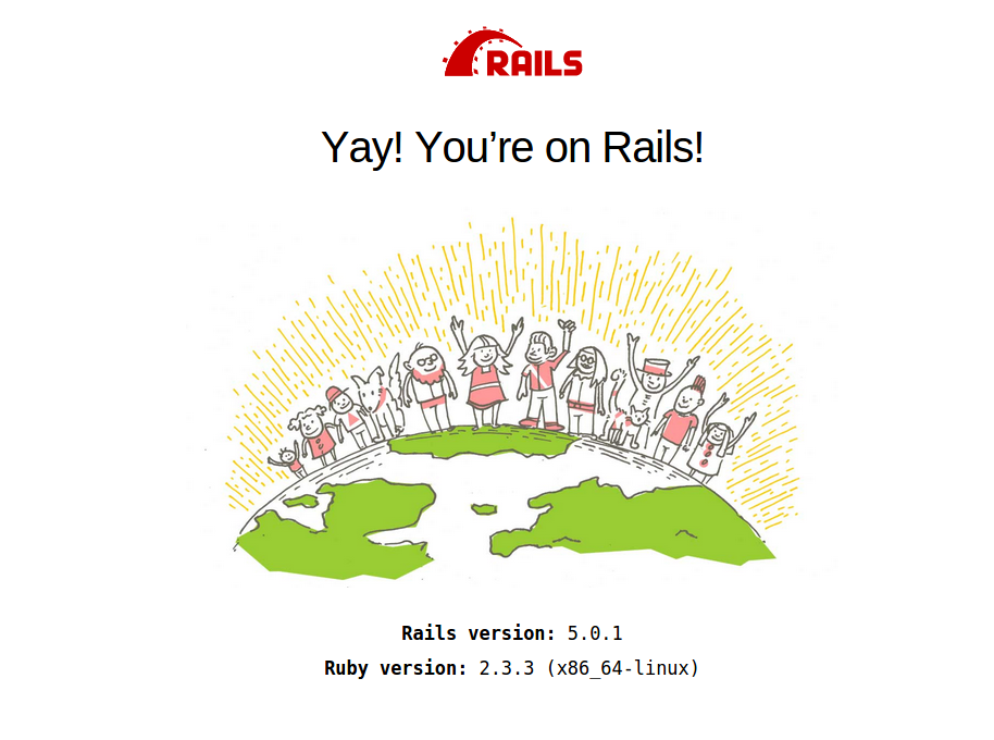 rails start page